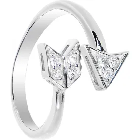 925 Sterling Silver CZ Arrow Toe Ring