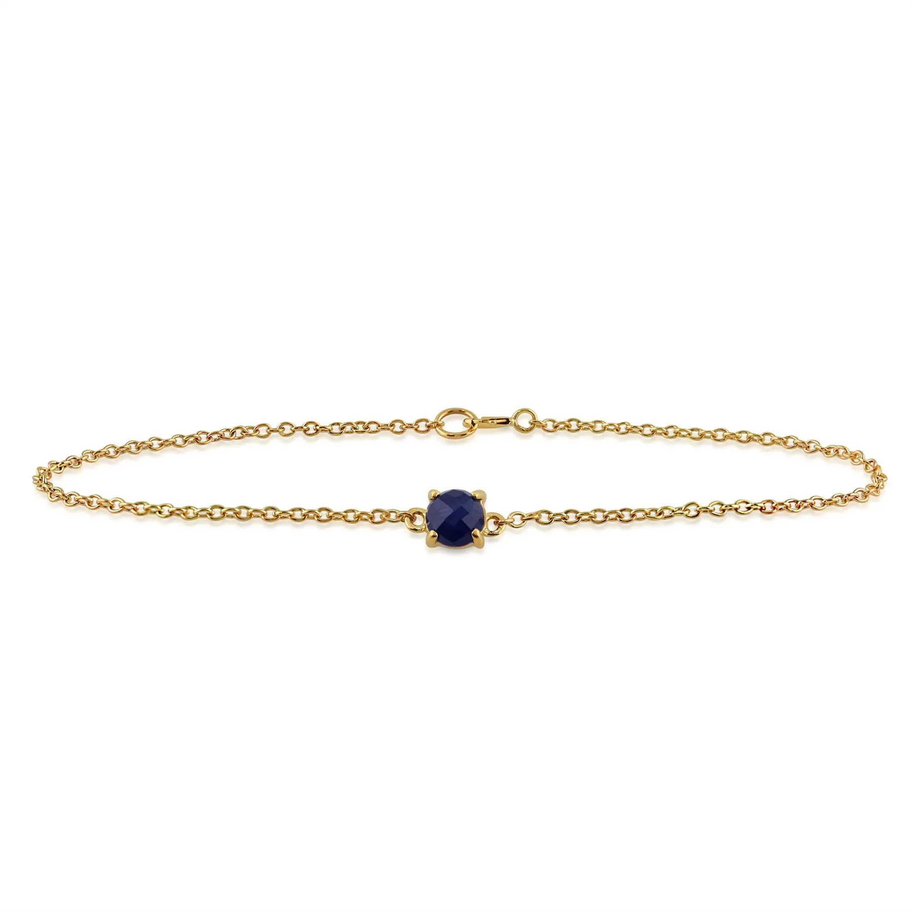 Rundes Saphir Armband in 9ct Gelb Gold