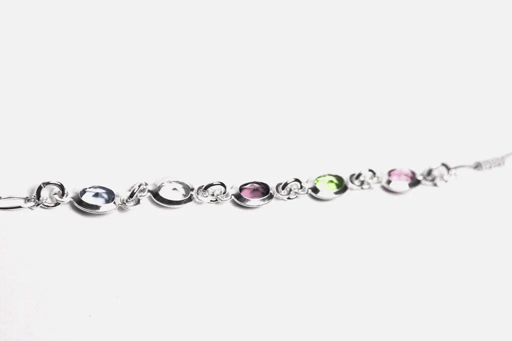 Sterling Silver Color CZ Bracelet